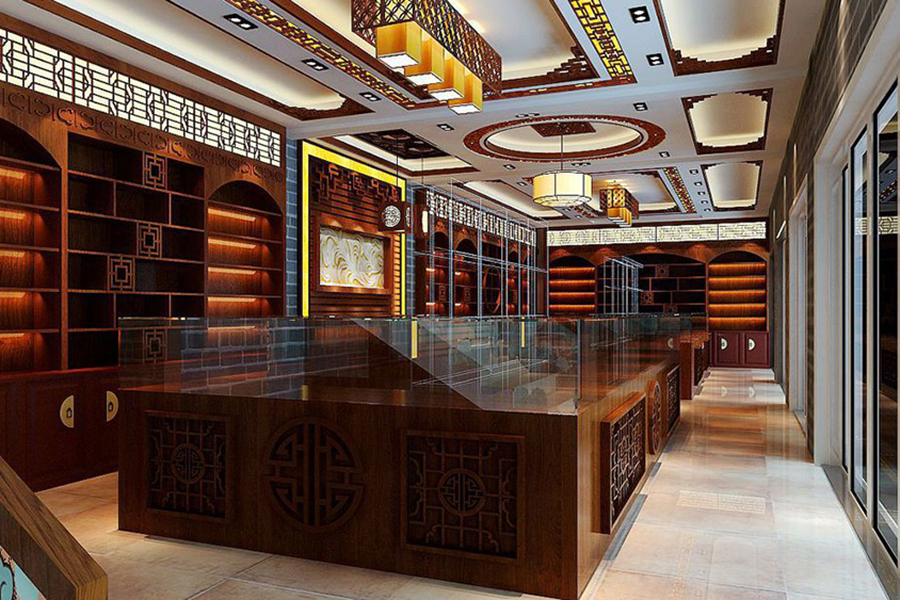 中式展厅装修图片